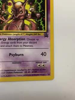 2000 Pokemon Mewtwo 14/53 Wotc Promo Regular Movie Trading Card Game TCG Vintage - Image 4