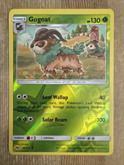 Gogoat Lost Thunder 36/214 Reverse Holo Pokemon Card NM - Image 1