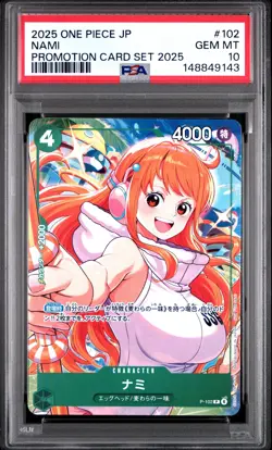 2025 ONE PIECE JAPANESE PROMOTION CARD SET 2025 #102 NAMI PSA 10 - Image 1
