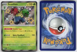 Scovillain 107/091 Shiny Rare Paldean Fates Pokemon Holo NM - Image 3