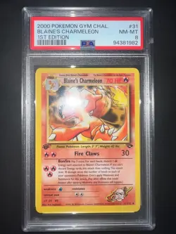 Pokemon TCG Blaine's Charmeleon 31/132 Gym Challenge 1st Edition PSA 8 - Image 4