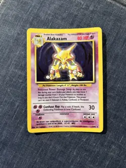 Alakazam Pokemon TCG Base Set Holo Rare 1/102 - Image 1