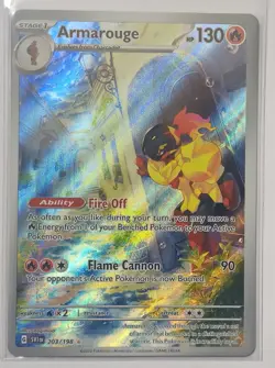Armarouge 203/198 Full Art Scarlet & Violet Base Set Pokemon TCG & Bonus Card - Image 2