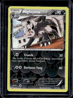 2014 Pokemon XY Phantom Forces Mightyena Reverse Holo #054/119 - Image 1