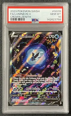 LUMINEON V PSA 10 2023 POKEMON SWORD & SHIELD CROWN ZENITH #GG39/GG70 FA 3758 - Image 1