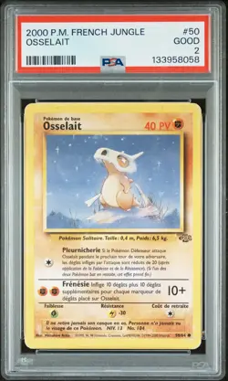 2000 POKEMON FRENCH JUNGLE #50 OSSELAIT PSA 2 - Image 1