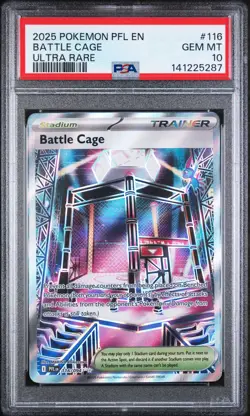 2025 POKEMON PFL EN-PHANTASMAL FLAMES ULTRA RARE #116 BATTLE CAGE PSA 10 - Image 1