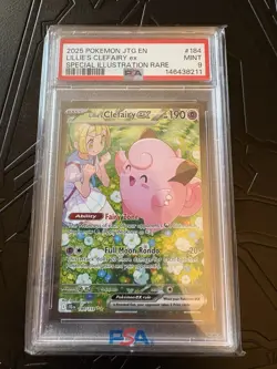 Pokemon TCG Lillie's Clefairy ex 184/159 Special Illustration Rare Holo EX PSA 9 - Image 1