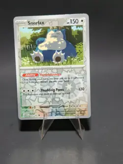 Snorlax 143/165 Uncommon 151 Pokemon Reverse Holo Near Mint - Image 1