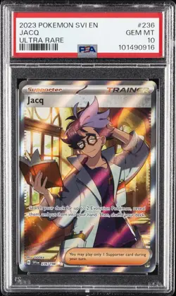 2023 POKEMON SVI EN-SCARLET & VIOLET ULTRA RARE #236 JACQ PSA 10 - Image 1