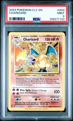 POKEMON CLC-TRADING CARD GAME CLASSIC CHARIZARD & HO-OH EX DECK CHARIZARD PSA 9 - Image 1