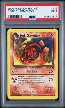 2000 POKEMON ROCKET #32 DARK CHARMELEON PSA 9 - Image 1