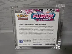 Pokemon TCG SWSH Fusion Strike Booster Box SEALED w/Acrylic - Image 2