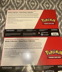 Pokemon TCG Scarlet & Violet Black Bolt/White Flare Binder + Unova Poster x2 - Image 2