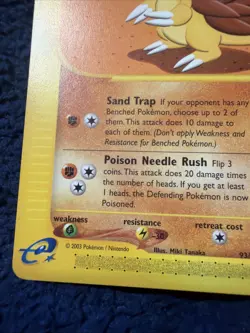 Sandslash 93/144 Skyridge LP Vintage Pokemon - Image 5