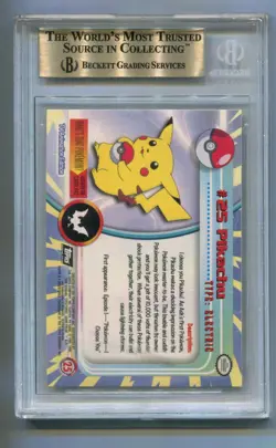 1999 POKEMON TOPPS SERIES 1 PIKACHU #25 2ND PRINTING BGS 9.5 GEM MINT - Image 2