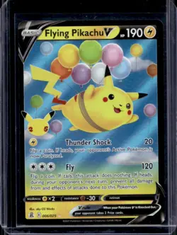 2021 Pokemon SWSH Celebrations Flying Pikachu V #006/025 - Image 1