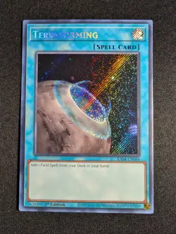 Yugioh - Terraforming RA04-EN084 1st Edition Secret Rare NM - Image 1