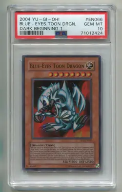 2004 YU-GI-OH DARK BEGINNING 1 BLUE-EYES TOON DRAGON DB1-EN066 HOLO PSA 10 P1 - Image 1