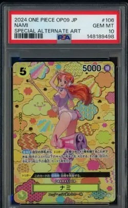 2024 NAMI One Piece OP09-106 Special Alternate Art #106 JPs OP08 PSA 10 GEM MINT - Image 1