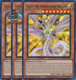Yugioh! 3x Light End Sublimation Dragon MP25-EN211 Ultra Rare 1st Ed NM - Image 1