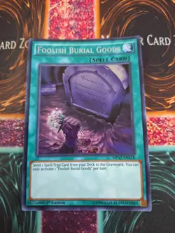 Yugioh Foolish Burial Goods MP17-EN218 Secret Rare 1st Edition Near Mint - Image 1