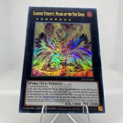 Yugioh Garunix Eternity, Hyang of the Fire Kings 25LP-EN003 Ultra Rare Stamp NM - Image 3