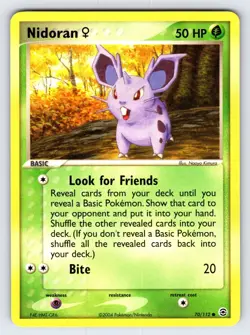 Nidoran 70/112 2004 EX FireRed & LeafGreen Pokemon Card TCG Nintendo - VLP - Image 1