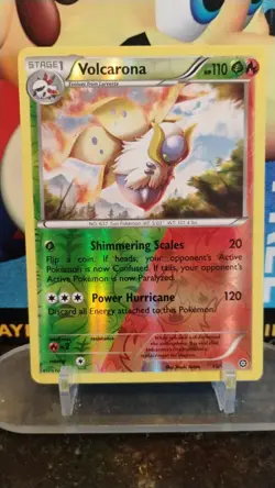 VOLCARONA Steam Siege XY Series POKEMON Reverse Holo 2016 Trading Card 15/114 - Image 1