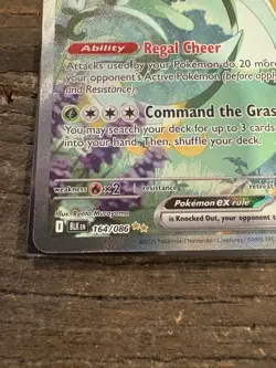 Pokemon TCG Serperior EX Sir 164/086 Black Bolt English Card Near Mint Condition - Image 3