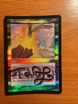 Artist Shadow Signature Signed Tony DiTerlizzi FOIL TERMINATE Planeshift MTG - Image 1