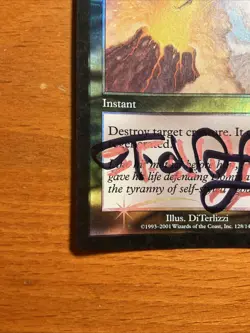 Artist Shadow Signature Signed Tony DiTerlizzi FOIL TERMINATE Planeshift MTG - Image 4