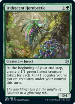 Iridescent Hornbeetle Zendikar Rising Lightly Played, English - Image 1