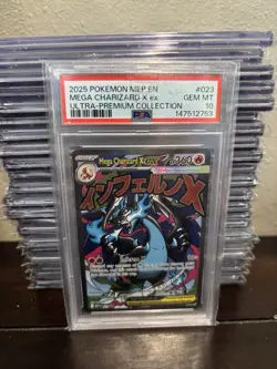 Pokemon Mega Charizard X EX #023 Me: Mega Evolution Promo Holo PSA 10 - Image 1