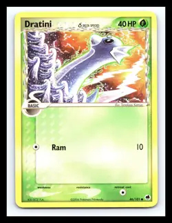 💥 DRATINI Pokemon TCG 2006 (Dragon Frontiers ) Non Holo Vintage Card # 46/101 - Image 1