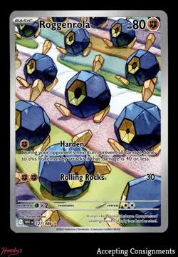 2025 Pokemon TCG Scarlet & Violet White Flare #127 Roggenrola IR - Image 1