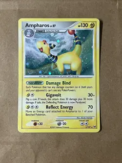 Pokemon TCG Ampharos Platinum Set Holo Card 1/127 Rare - Image 1