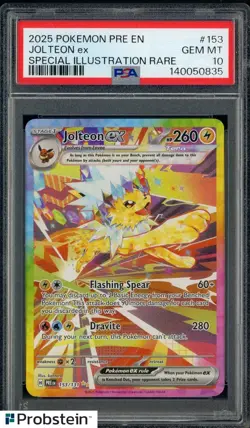2025 Pokemon Pre En Special Illustration Rare #153 Jolteon Ex PSA 10 GEM MINT - Image 1