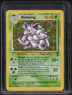 1999 Pokemon Base II Holo #11 Nidoking - Image 1