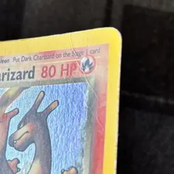 2000 Pokemon Team Rocket Dark Charizard #4 Holo HP (Creases) - Image 3