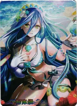 AZURA WET ACTION HELLO SUMMER HOLOGRAPHIC Goddess Story Anime Card - Image 1