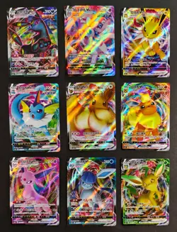 Eeveelutions Vmax Umbreon Sylveon RRR Eevee VMAX Chinese Pokemon Lot 9 NE40 - Image 1