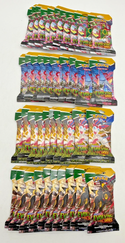 Lot of (40) Pokemon TCG Evolving Skies Sleeved Packs SEALED/NEW (10 ARTSETS) - Image 1
