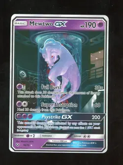 Pokemon TCG Shining Legends 78/73 Mewtwo GX Secret Rare MEWTUBE - Image 1