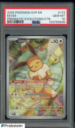 2025 Pokemon SVP EN PRE EN ETB #173 Eevee PSA 10 GEM MINT - Image 1