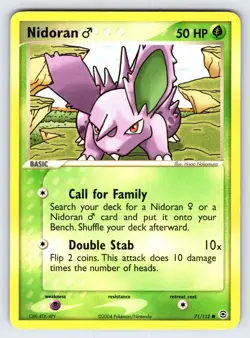 Nidoran 71/112 2004 EX FireRed & LeafGreen Pokemon Card TCG Nintendo - VLP - Image 1