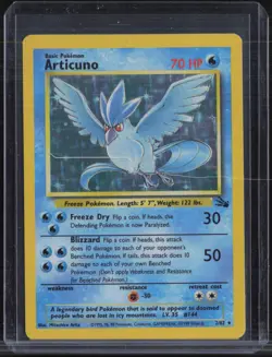 1999 Pokemon Fossil Holo #2 Articuno - Image 1
