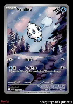 2025 Pokemon TCG Scarlet & Violet White Flare #111 Vanillite IR - Image 1