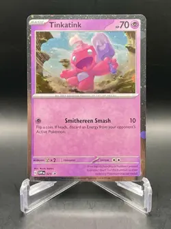 Tinkatink 025 *SWIRL* Scarlet & Violet Cosmos Holo Black Star Promo Pokemon NM/M - Image 1