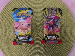 Pokemon TCG Perfect Order Sleeved Booster Pack Lot of 2 - Image 1